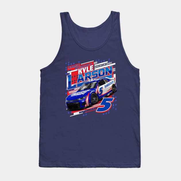 Kyle Larson Navy Draft Tank Top by ganisfarhan